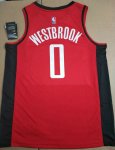 NBA 0 Westbrook Rockets 2019 Maillot Rouge imprimé